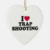 Ornement En Céramique J'aime le tir de piège (Droite)