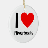 Ornement En Céramique j'aime les bateaux fluviaux (Droite)