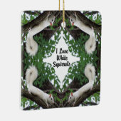 Ornement En Céramique J'aime les écureuils blancs (Droite)