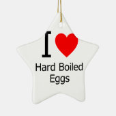Ornement En Céramique J'Aime Les Oeufs Durs (Droite)