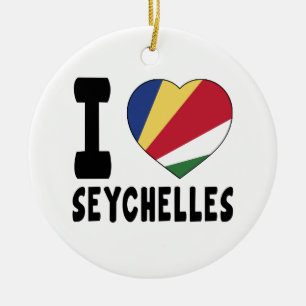 Ornement En Céramique J'aime les Seychelles