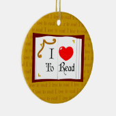 Ornement En Céramique J'Aime Lire (Droite)