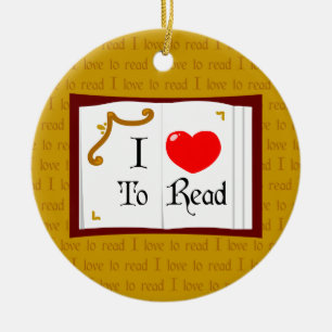 Ornement En Céramique J'Aime Lire