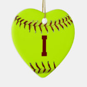 Ornement En Céramique J'aime l'ornement du base-ball (Droite)