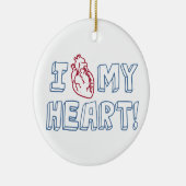 Ornement En Céramique J'Aime Mon Coeur (Droite)