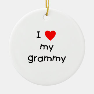 Ornement En Céramique J'aime mon Grammy