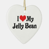 Ornement En Céramique J'Aime Mon Jelly Bean (Droite)