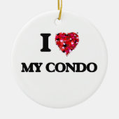 Ornement En Céramique J'aime mon logement (Devant)