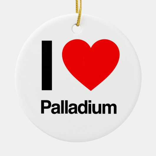 Ornement En Céramique j'aime palladium (Devant)