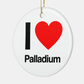Ornement En Céramique j'aime palladium (Gauche)
