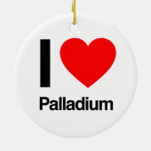 Ornement En Céramique j'aime palladium (Dos)