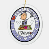 Ornement En Céramique J'aime Scrapbooking (Gauche)