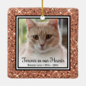 Ornement En Céramique Jamais Dans Nos Coeurs Chat (Dos)