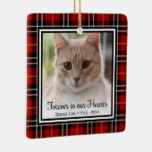 Ornement En Céramique Jamais Dans Nos Coeurs Chat (Droite)