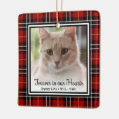 Ornement En Céramique Jamais Dans Nos Coeurs Chat (Gauche)