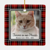 Ornement En Céramique Jamais Dans Nos Coeurs Chat (Dos)