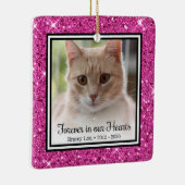 Ornement En Céramique Jamais Dans Nos Coeurs Chat (Droite)