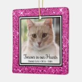 Ornement En Céramique Jamais Dans Nos Coeurs Chat (Gauche)