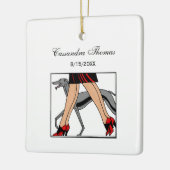 Ornement En Céramique Jambes Art déco femmes Greyhound Whippet Chien R (Gauche)