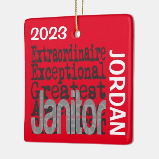 Ornement En Céramique Janitor Extraordinaire CUSTOM (Gauche)