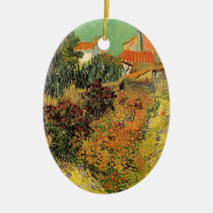 Ornement En Céramique Jardin derrière une maison par Vincent van Gogh