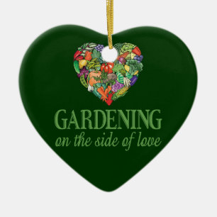 Ornement En Céramique Jardinage du côté de l'amour