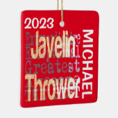 Ornement En Céramique Javelin Thrower Extraordinaire CUSTOM (Droite)