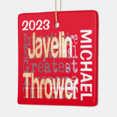 Ornement En Céramique Javelin Thrower Extraordinaire CUSTOM (Gauche)