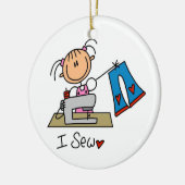 Ornement En Céramique Je couds (Gauche)