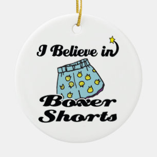 Ornement En Céramique je crois aux shorts de boxer