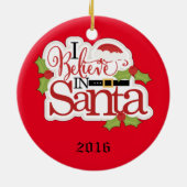 Ornement En Céramique Je Crois En Père Noël (Dos)