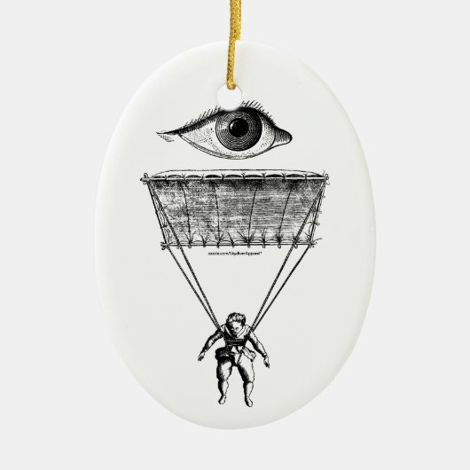 Ornement En Céramique Je parachute (Devant)