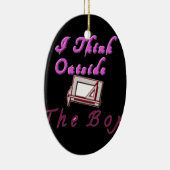 Ornement En Céramique Je pense à l'extérieur de la boîte ZA. (Droite)