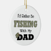 Ornement En Céramique Je préfère pêcher avec papa (Droite)