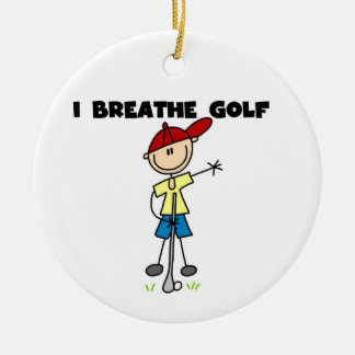 Ornement En Céramique Je respire le golf