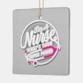 Ornement En Céramique Je suis infirmière Quelle est votre super puissanc (Gauche)