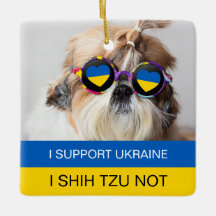 Je suis pour l'Ukraine Je Shih Tzu Pas le drapeau