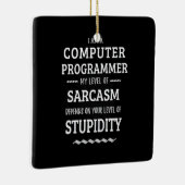 Ornement En Céramique Je Suis Un Programmeur Informatique (Droite)