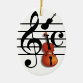 Ornement En Céramique Je Suis Violon #2_ (Devant)