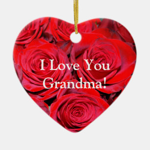Ornement En Céramique Je t'aime grand-maman