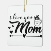 Ornement En Céramique Je t'aime maman (Gauche)