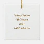 Ornement En Céramique Jean 3:16 Écriture biblique Noël personnalisé (Dos)