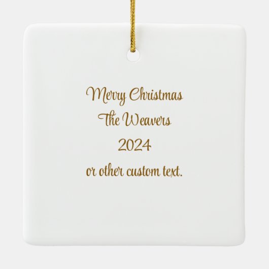 Ornement En Céramique Jean 3:16 Écriture biblique Noël personnalisé (Dos)