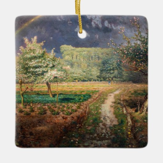 Ornement En Céramique Jean-François Millet - Printemps à Barbizon (Devant)