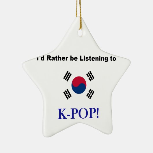 Ornement En Céramique J'écouterais plutôt KPOP ! (Droite)