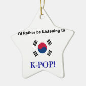 Ornement En Céramique J'écouterais plutôt KPOP ! (Gauche)