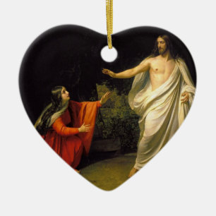 Ornement En Céramique Jésus apparaît à Mary Magdalene après son Resu