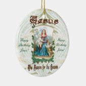 Ornement En Céramique Jésus est la raison de la saison (Droite)