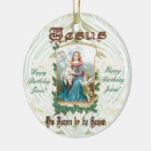Ornement En Céramique Jésus est la raison de la saison (Gauche)
