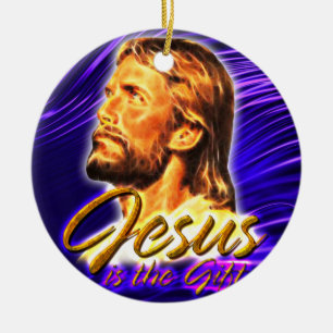 Ornement En Céramique Jésus est le cadeau 2&3